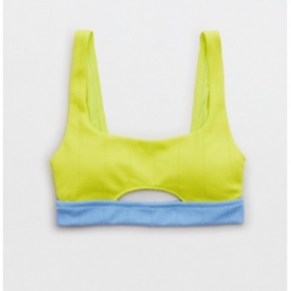 NWT Aerie Crinkle Cut Out Scoop Bikini Top